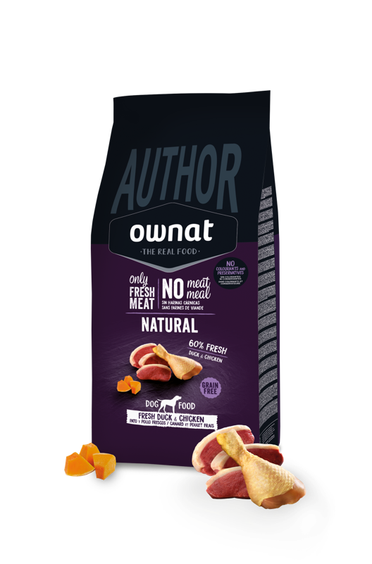 Ownat Author - with raw duck and chicken meat