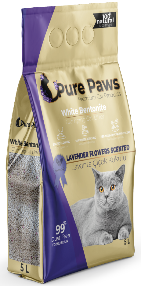 Cat litter with lavender scent